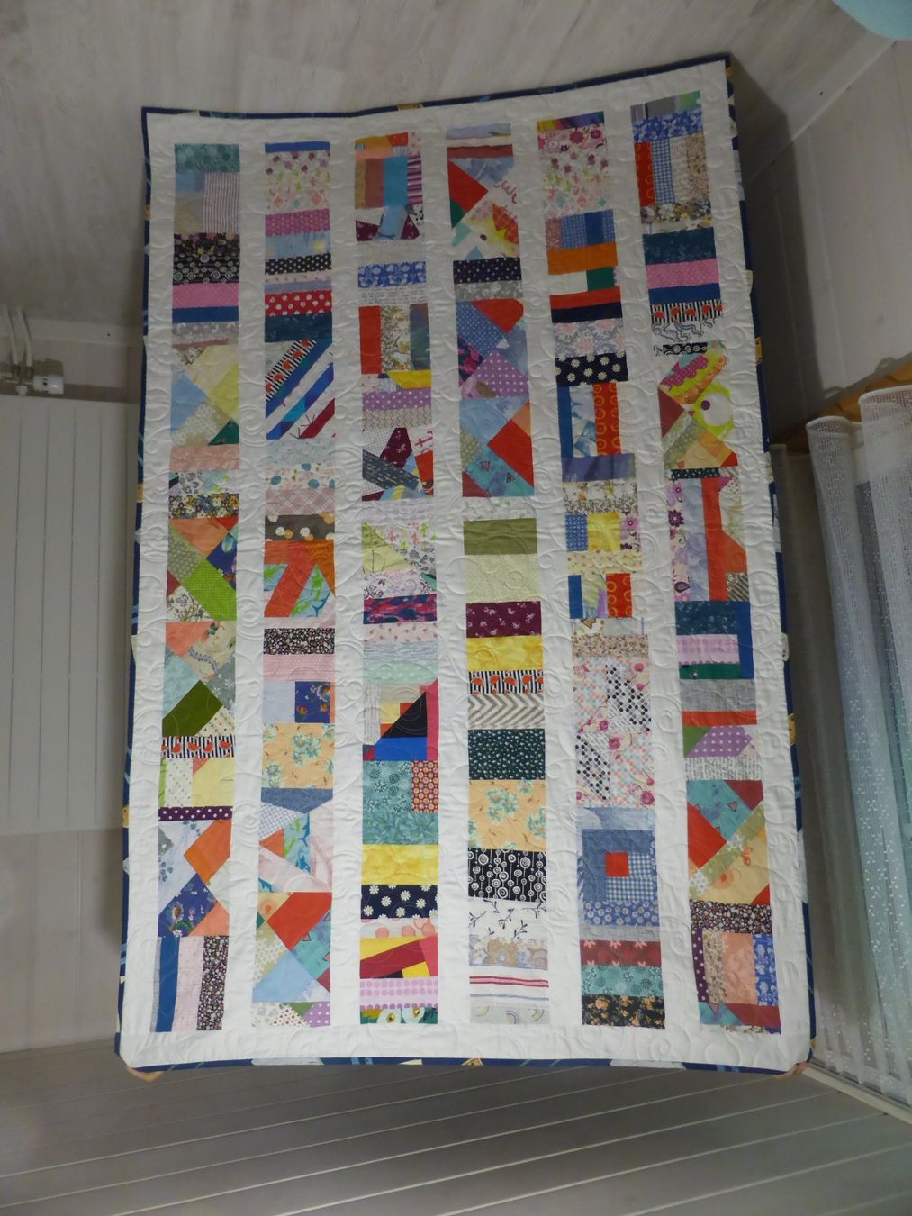 Coperte: Quilt - Patchwork - Scrappy Decke 120 x 188 cm – Nuovo (secondo la descrizione) da Brunnadern venduto da pinkfaden 2