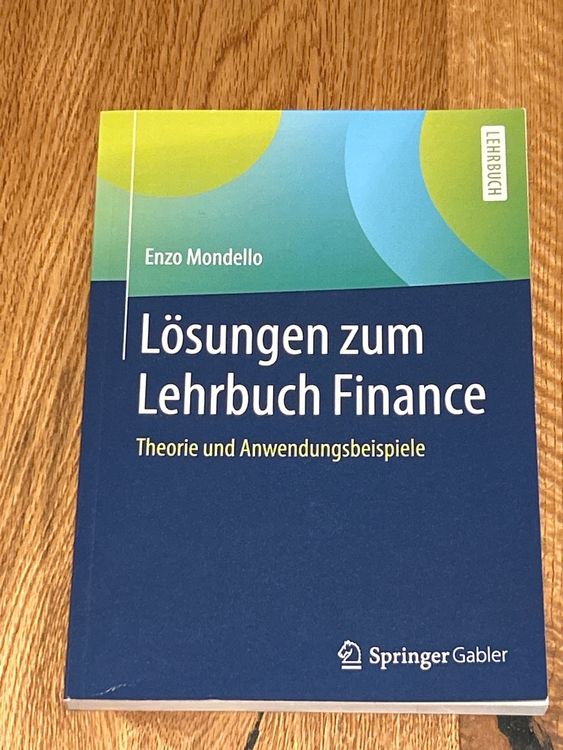 Lösungen Zum Lehrbuch Finance Theorie & Anwendungsbeispiele | Kaufen ...