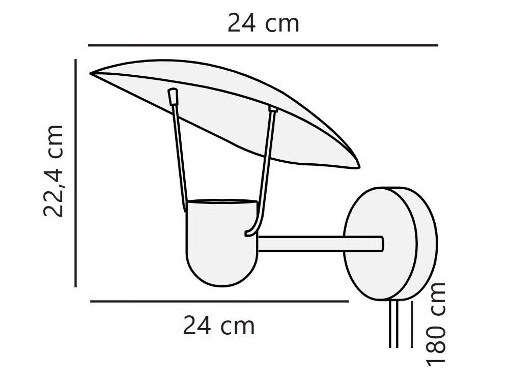 Lampade: Fabiola Wandlampe mit Stecker – Nuovo e nell'imballaggio originale da Zürich venduto da SOFT_EYEZ 3