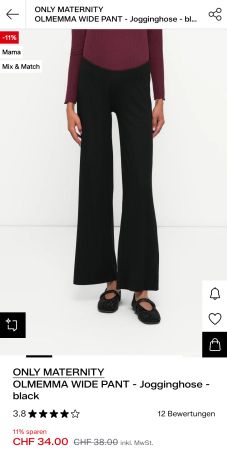 Mama Jogginghose von Only, schwarz, Grösse L