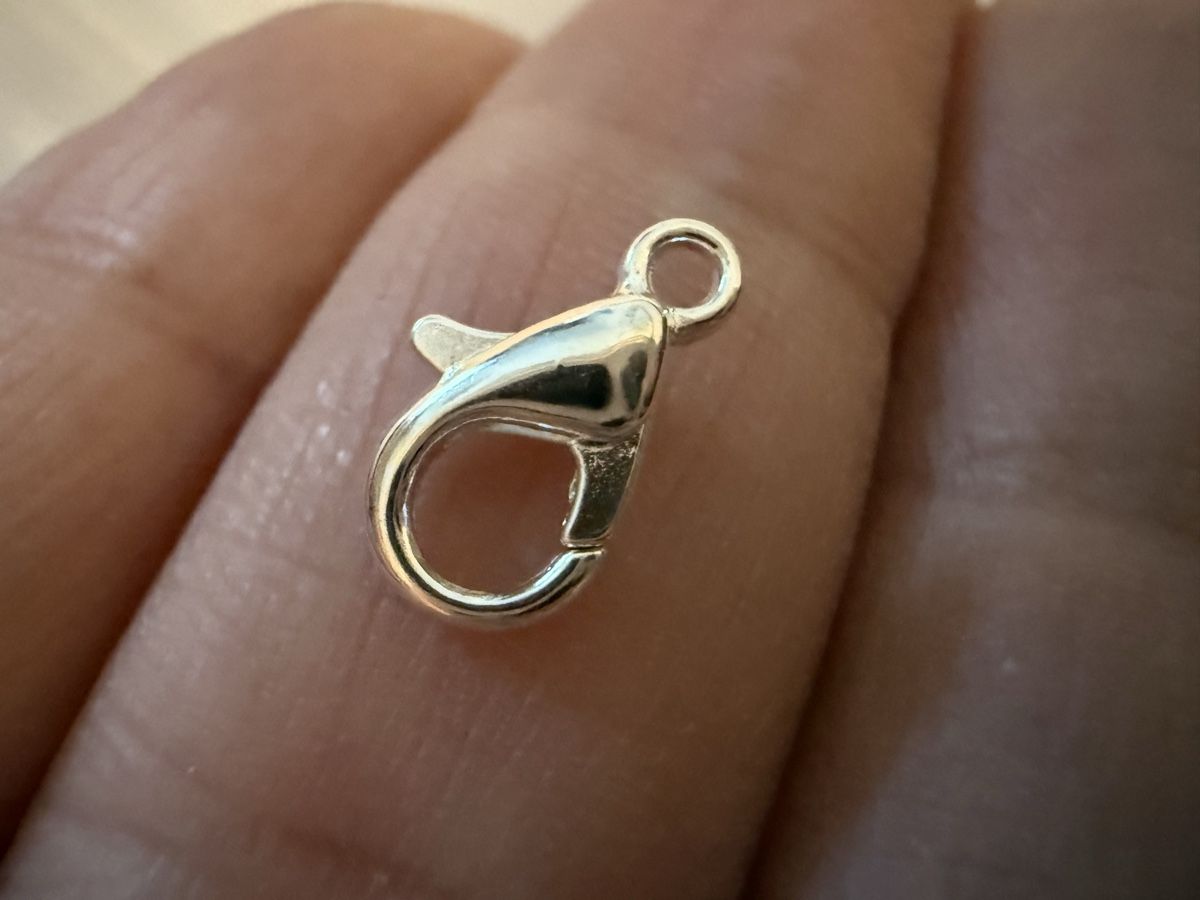 Anhänger:  20 Karabinerverschluss 10mm Schmuckverschluss Versilbert – Neu (gemäss Beschreibung) aus Lamone von LaCantinaMagica 6