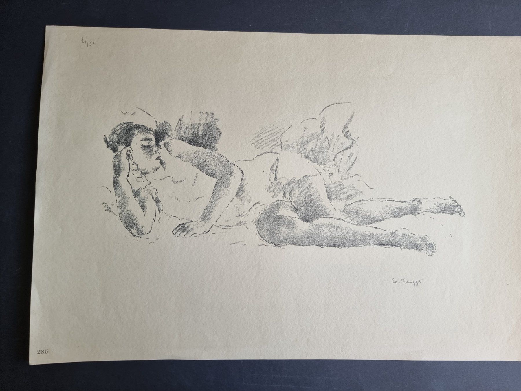 Grafiken & Lithographien: ED.RENGGLI LITHOGRAPHIE SIGNIERT – Gebraucht aus Gersau von grafik-kunst 2