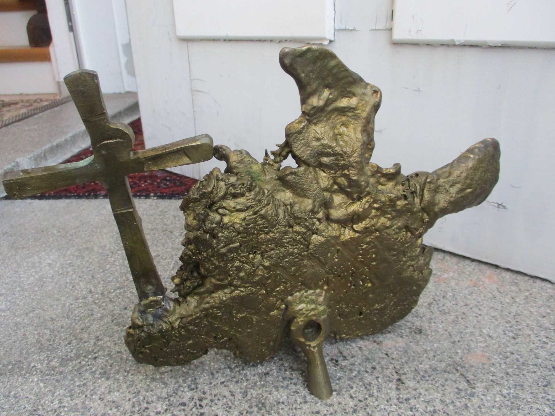 Sculture & Statue: Kruzifix-Skulptur Kunst-Objekt Messing / Bronze A. WIDER? – Usato da Windisch venduto da Autogrammo 7