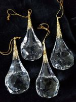 4 Acryl Glas Kristall Baumschmuck Anhänger
