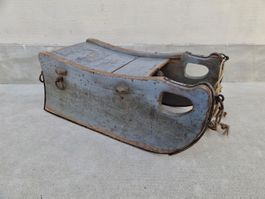 Schlitten Holzschlitten mit Schelle Transportschlitten Antik