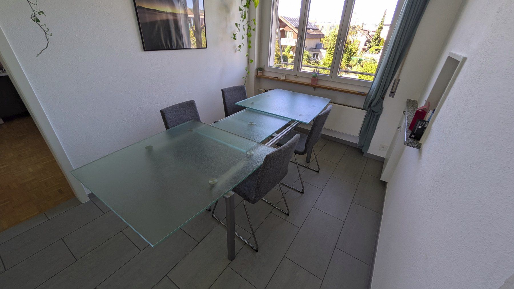 Tische: Esstisch Glas 90x190/245 – Gebraucht aus Münsingen von Schnarchler 3