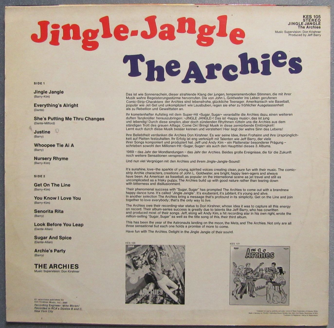 Dischi in vinile: The Archies - jingle jangle - LP ab CHF 2.00 – Usato da Auenstein venduto da Padabimbim 1
