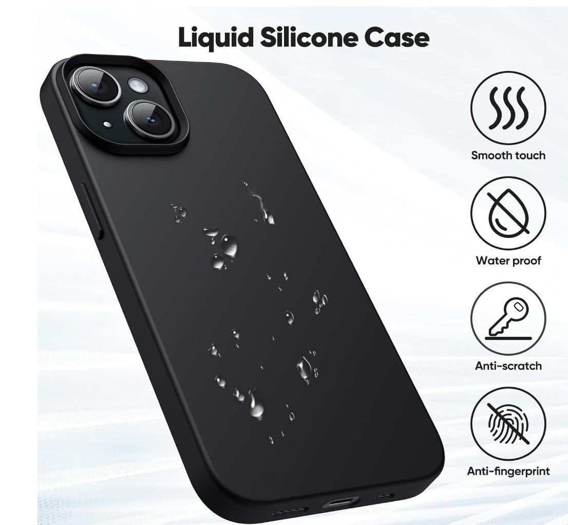 Cover & Protezioni schermo: iPhone 15 Plus Soft Touch Silikon Case Hülle - schwarz – Nuovo e nell'imballaggio originale da Rorschacherberg venduto da elektrofreak 1