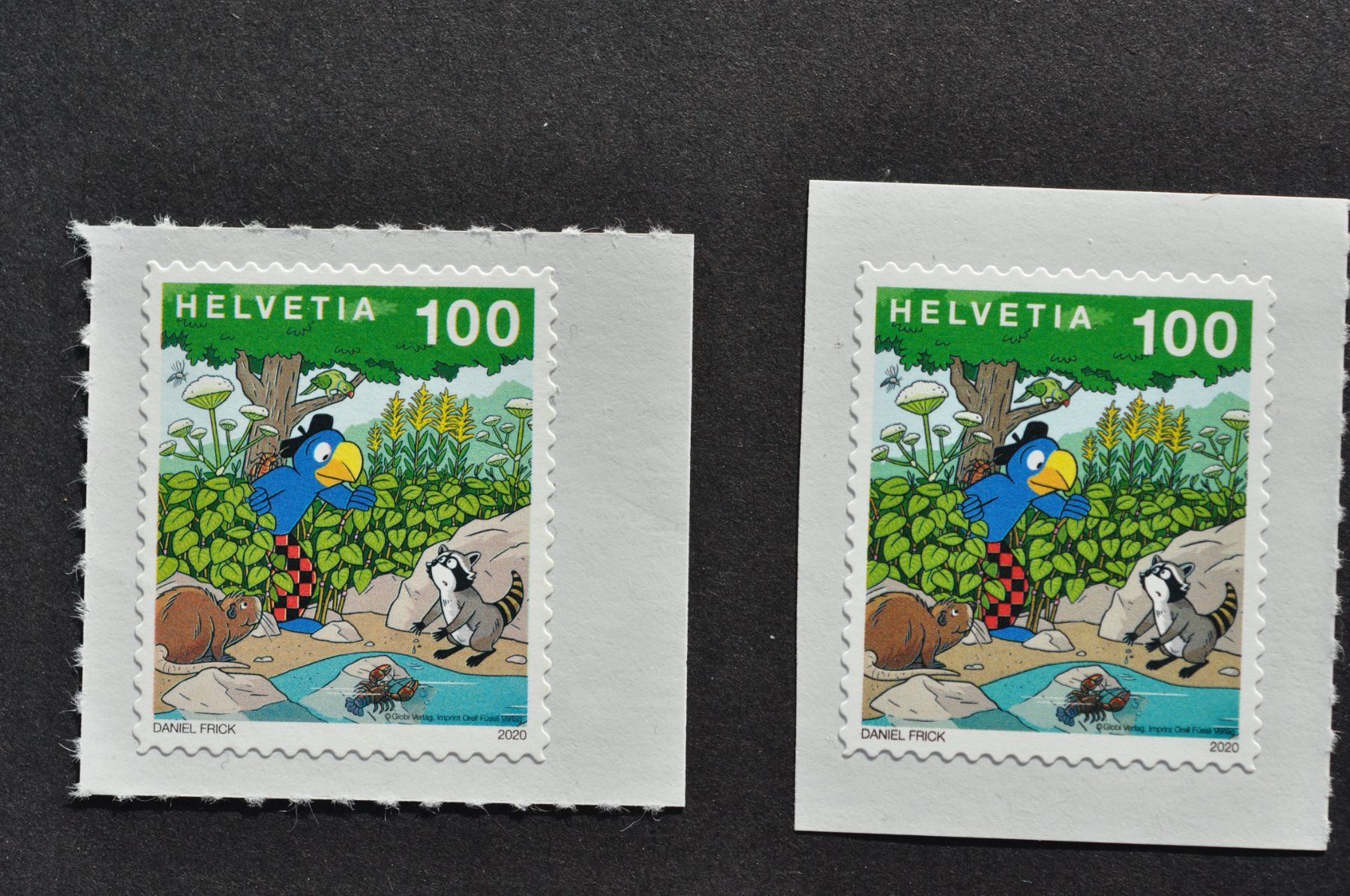 Alle Briefmarken: Abart Globi mit weiss karierter Hose – Neu (gemäss Beschreibung) aus Worb von Buespy 4