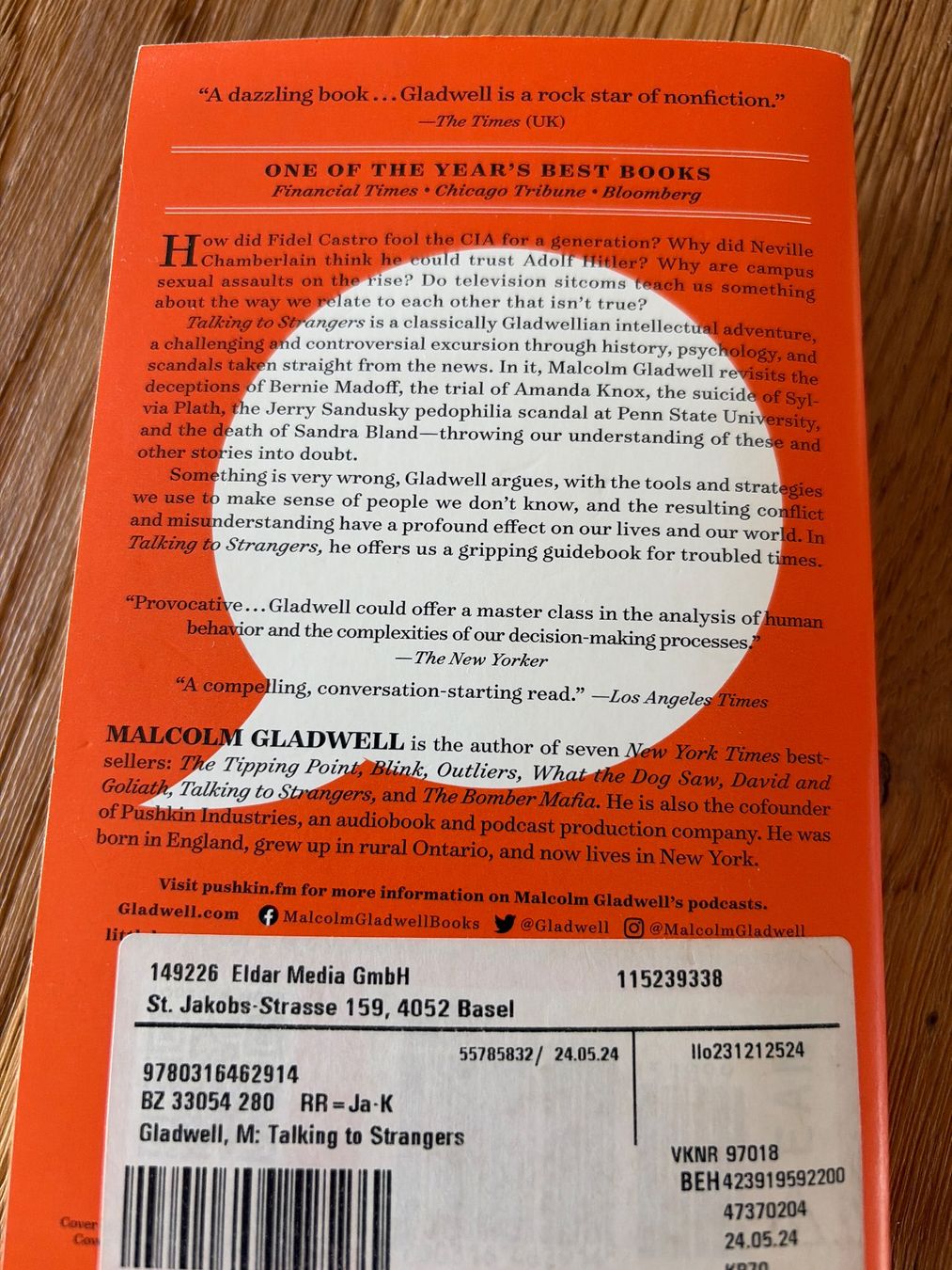 Bücher: Gladwell M: Talking to Strangers – Gebraucht aus Otelfingen von Spending_Spree 1