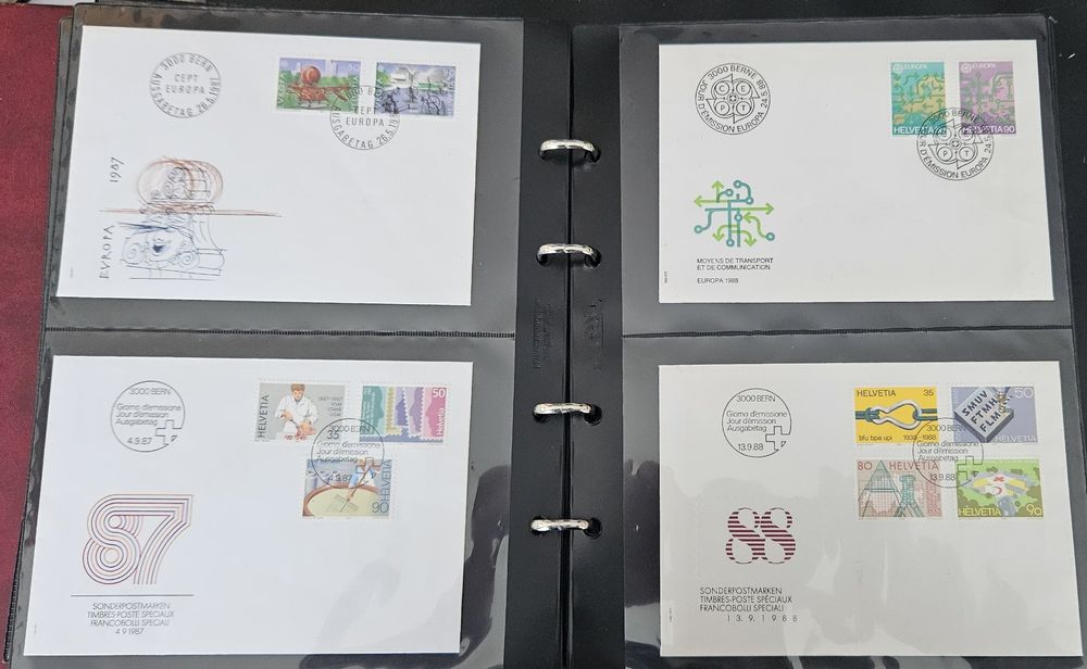 Tutti i francobolli: Album mit 18 Seiten/72 Briefen und FDC's von 1976 bis 1999 – Usato da Adliswil venduto da Micoculier 7