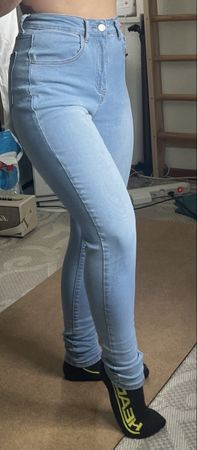 Neue helle Skinny Jeans Stretch Gr. S High Waist