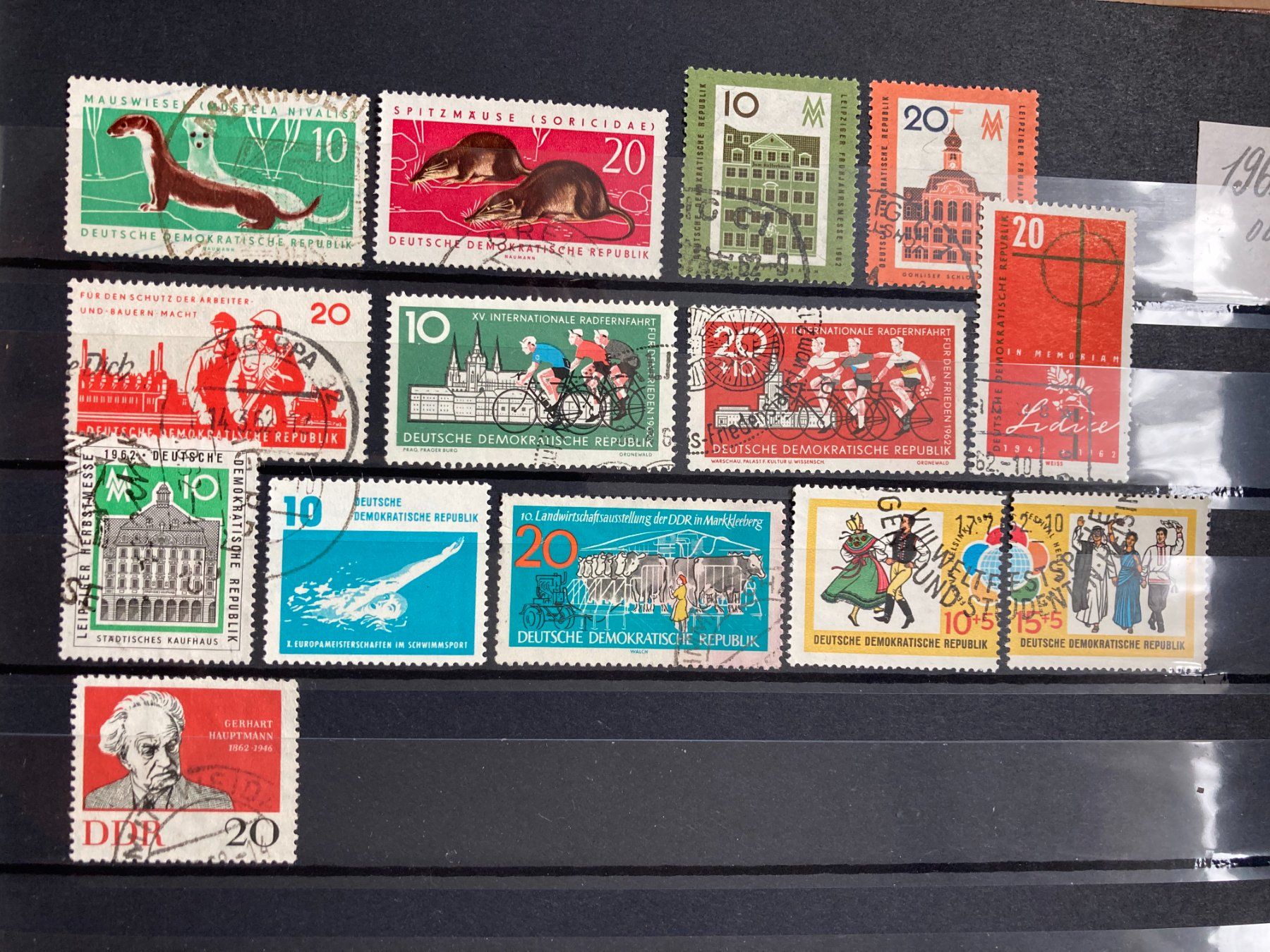 Alle Briefmarken: DDR 1962 Lot gestempelte Briefmarken – Gebraucht aus Liestal von schnueps
