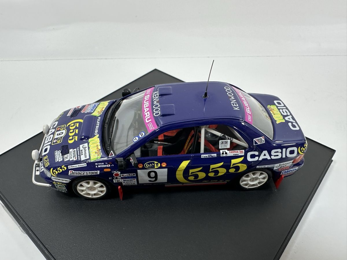 Subaru Impreza Casio 1:43 Safari Rally, inkl.Acrylbox,TROFÉU (Neu ...
