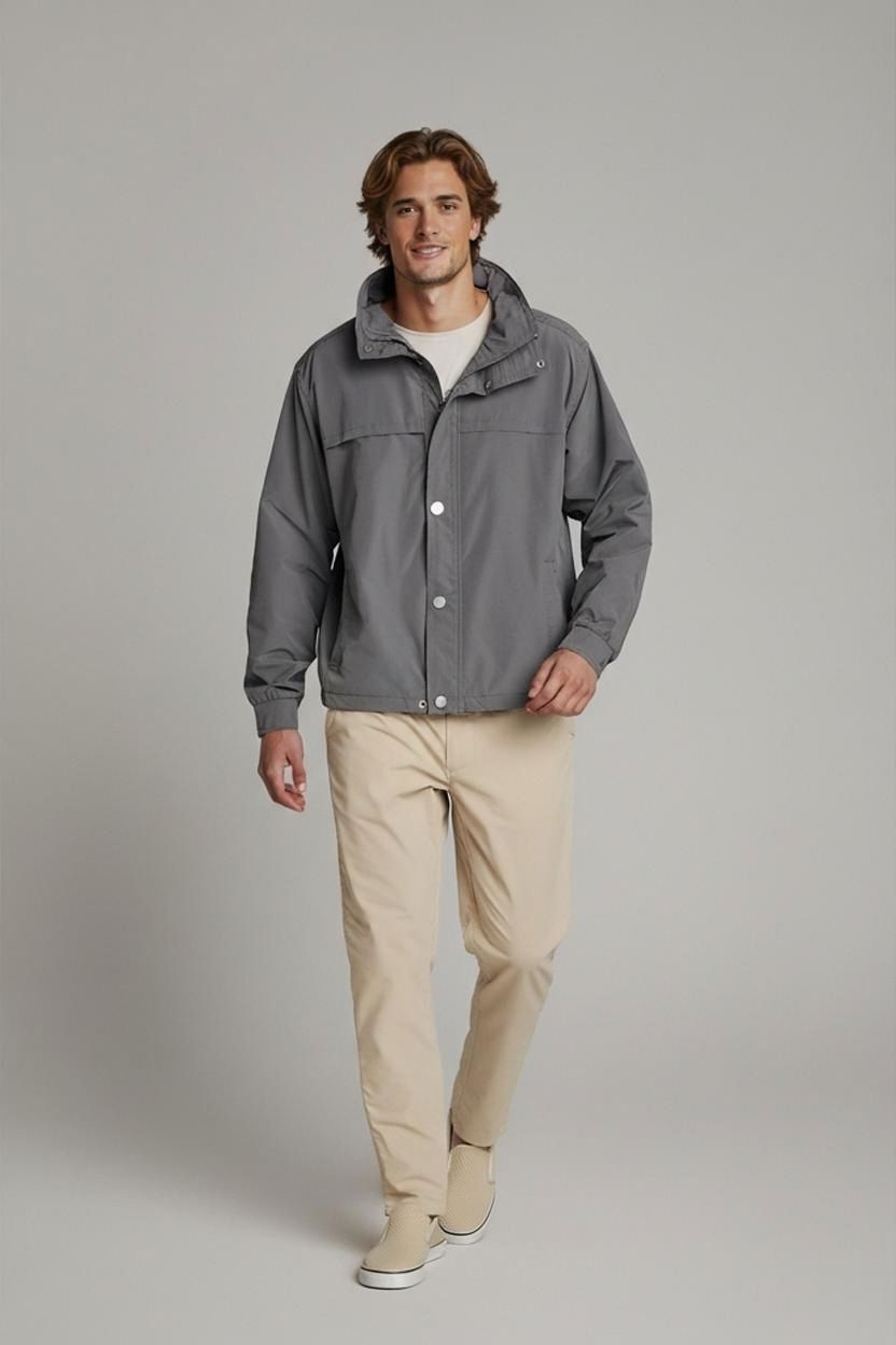 Giacche: James Dillon Graue Windbreaker-Jacke - Größe M – Usato da Zug venduto da vinokilo