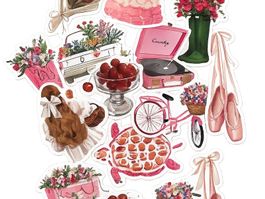 Coquette Aesthetic Sticker Set – Rosa Vintage Mix
