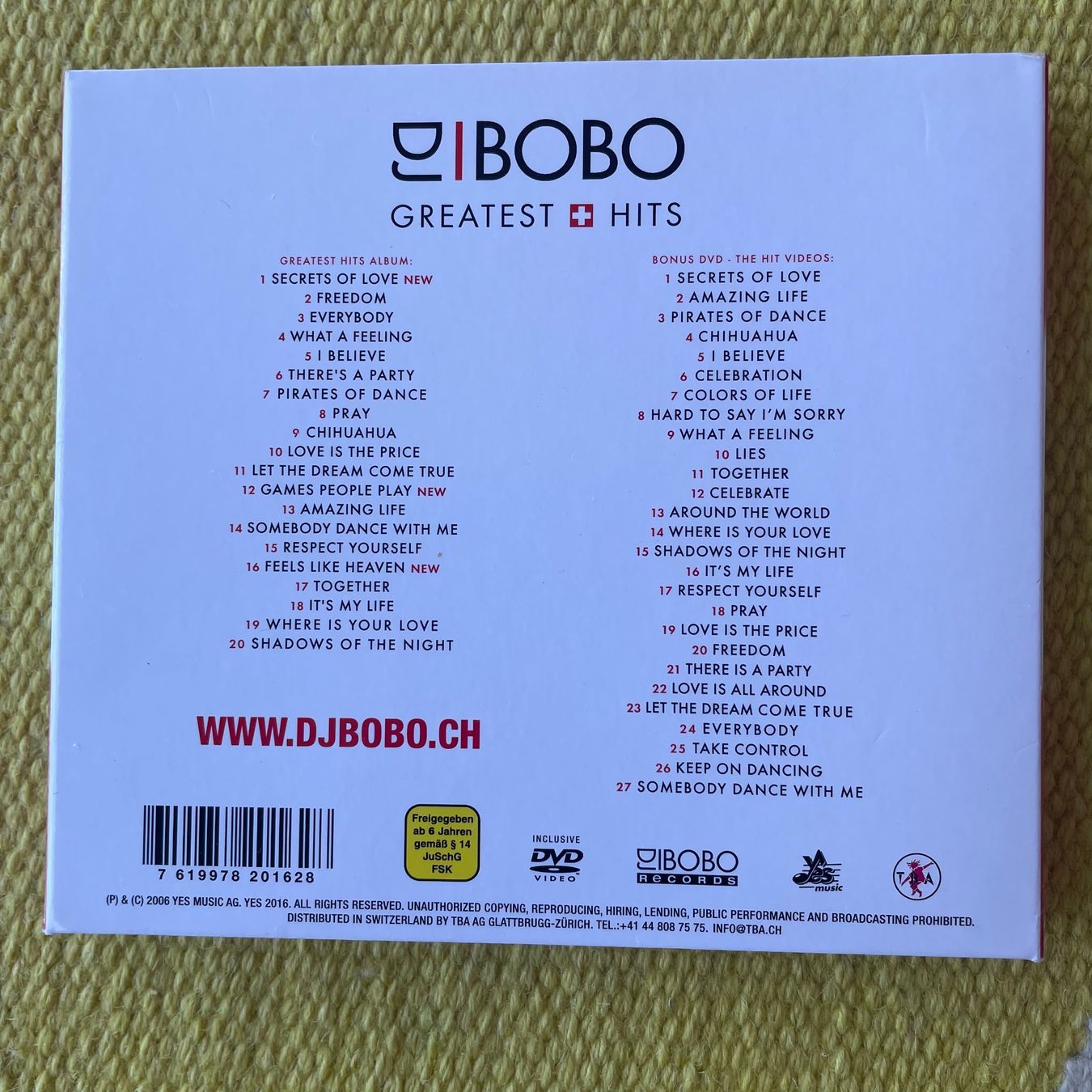 CD: DJ BOBO-CD+DVD GREATEST HITS (DIGIPACK) – Usato da Rorschacherberg venduto da CD-Roli 1