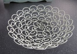Früchteschale, Drahtschale, Drahtkorb, weiss, Shabby-Look