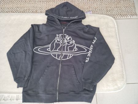 Sweater "Broken Planet Market" Gr. L Schwarz-Grau