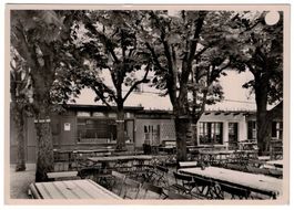 Chur, Rohrer's Biergarten, A. Oswald-Rolli, gelaufen 1958