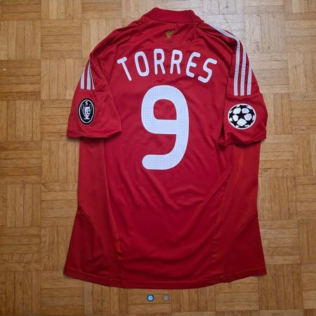 Originales FC Liverpool Heimtrikot 08-10 #9 Torres Grösse L