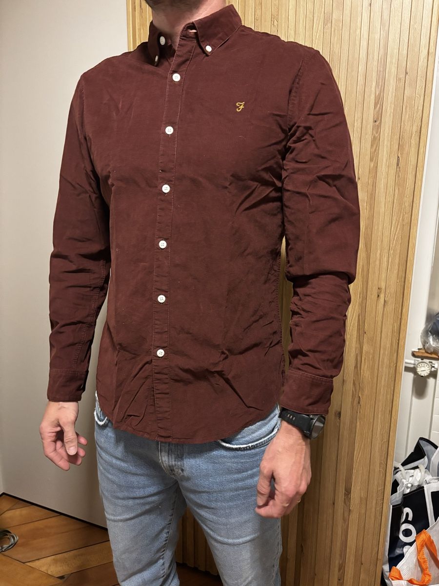 Camicie: 4 Farah Long Sleeve Shirts Button Down Solid Colors – Usato da Uster venduto da RGertsch 3