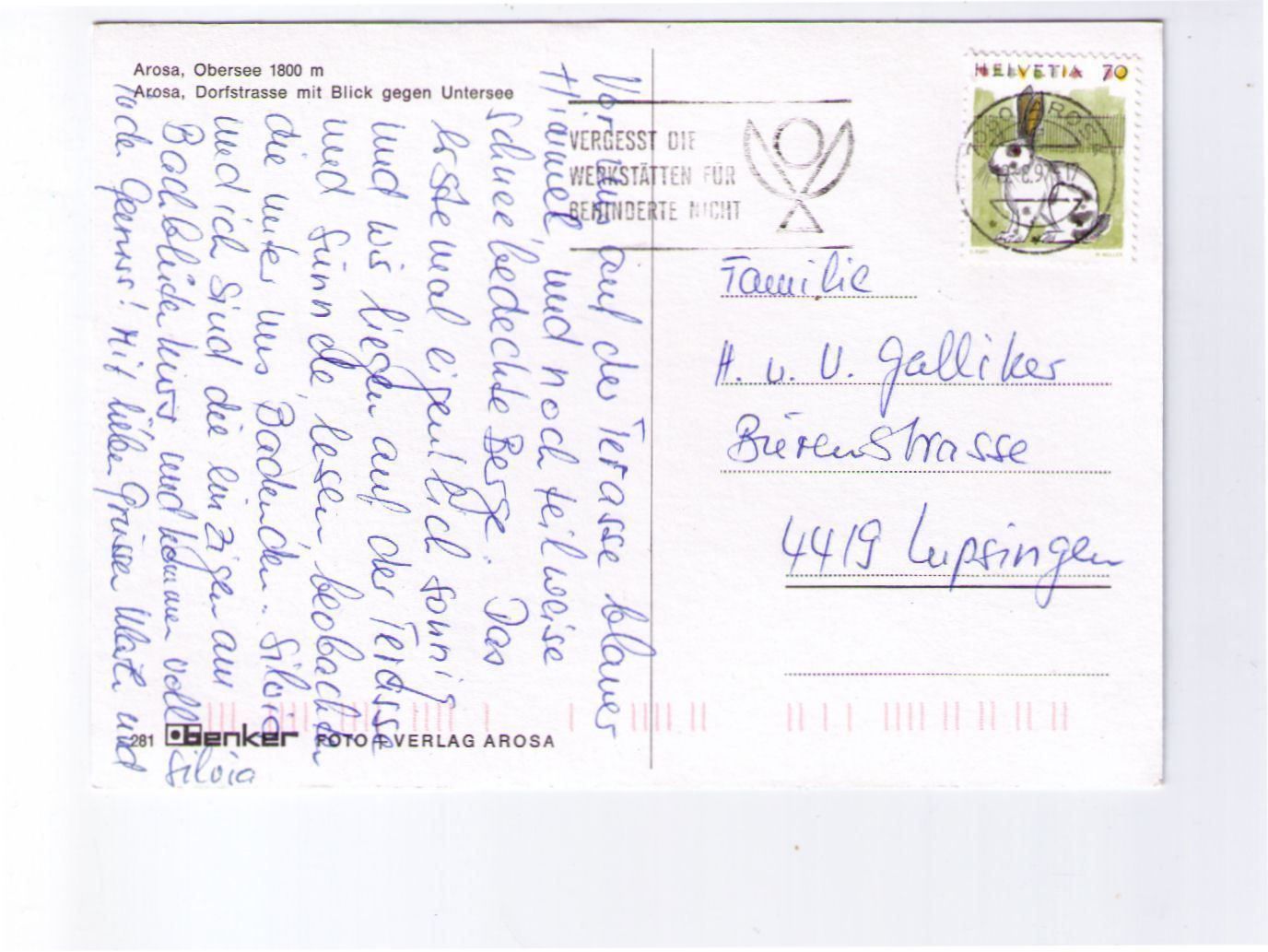 Cartoline postali: Arosa - 2 Bild AK – Usato da Binningen venduto da Mountainrider 1