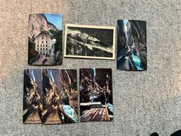 6 alte Postkarten - Taminaschlucht