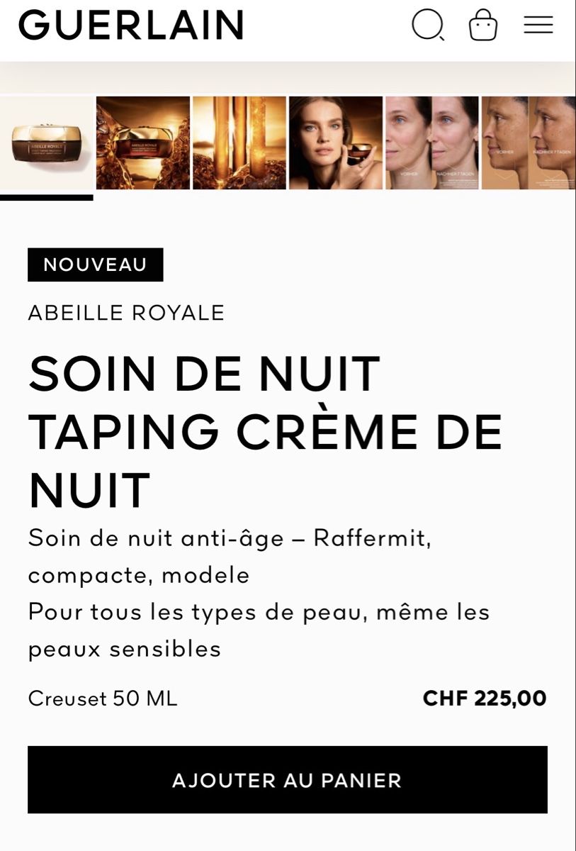 Guerlain Cura del viso: Guerlain abeille royale 50ml – Nuovo e nell'imballaggio originale da Lausanne venduto da ane_5hjd