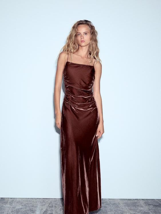 Zara Vestiti: Samtig Maxikleid  Gr. S - Neuwertig – Nuovo e nell'imballaggio originale da Siebnen venduto da koschitoschi 4
