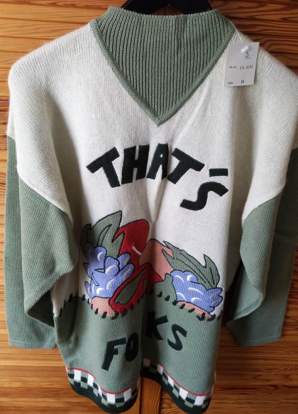 Maglioni & Felpe: Pullover, mit Aufschrift That’s Folks - Grösse 36 - – Nuovo (secondo la descrizione) da Zürich venduto da -italo- 3