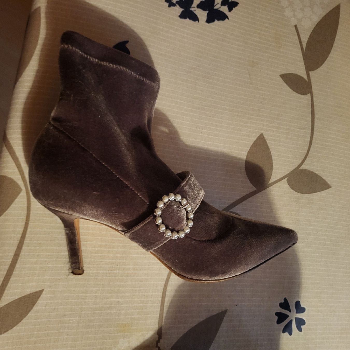Navyboot Scarpe da donna: Elegante Samt Navyboot-Stiefeletten mit Perlen, Grösse 39 – Usato da Malans GR venduto da caroline_F.85 3