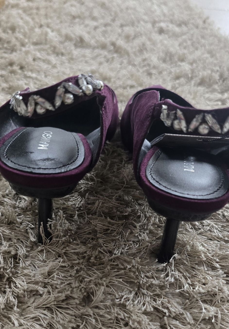 Mango Scarpe da donna: Mango Slingpumps Lila Samt, Gr. 38 - Must-Have! – Nuovo e nell'imballaggio originale da Herzogenbuchsee venduto da closetflip 2