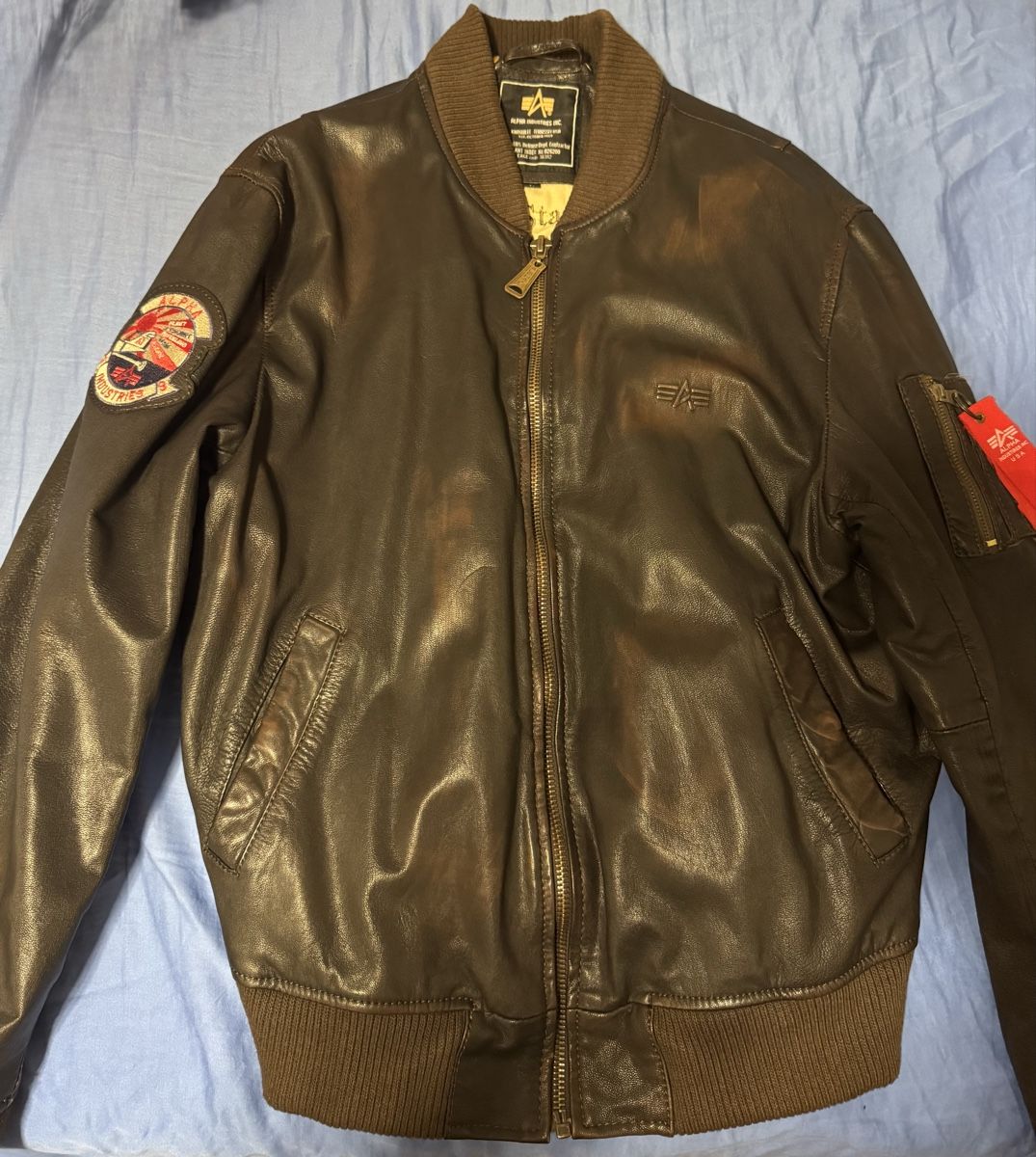 Alpha Industries Giacche: Alpha Industries Lederjacke – Nuovo (secondo la descrizione) da Walzenhausen venduto da Steeevisch