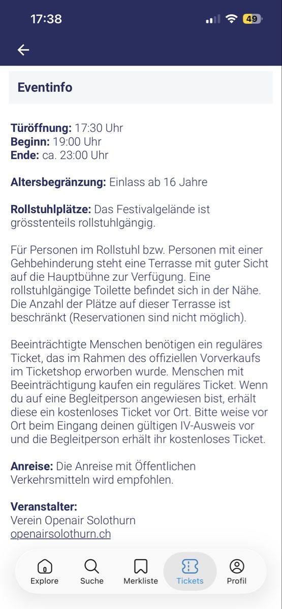 Billets: 2 Tickets Openair Solothurn Do. 06.08.2026 Xavier Rudd – D'occasion à Liestal par Cusco74 2