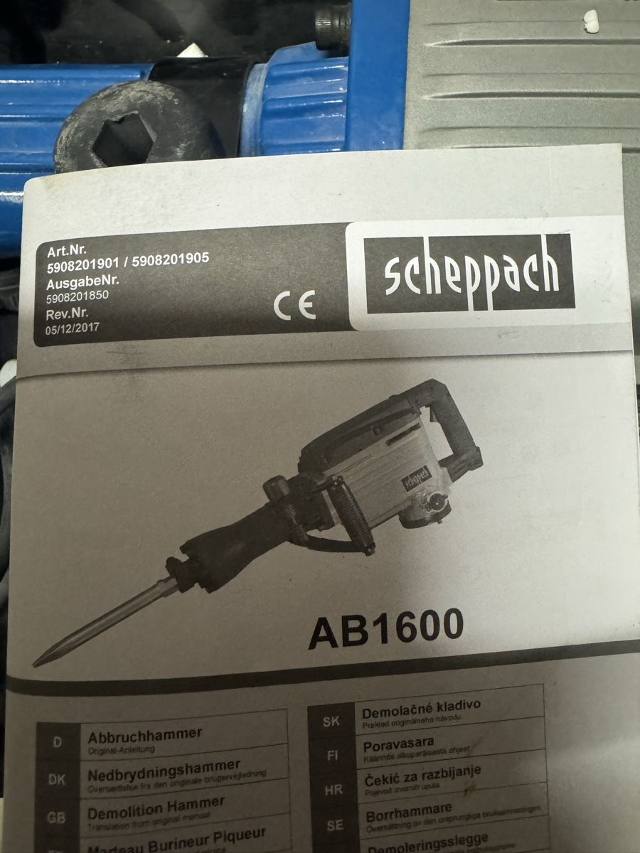 Scheppach Tutti gli attrezzi: Scheppach AB1600 Abbruchhammer Koffer Zubehoer – Usato da Oberkulm venduto da tes_799n 1
