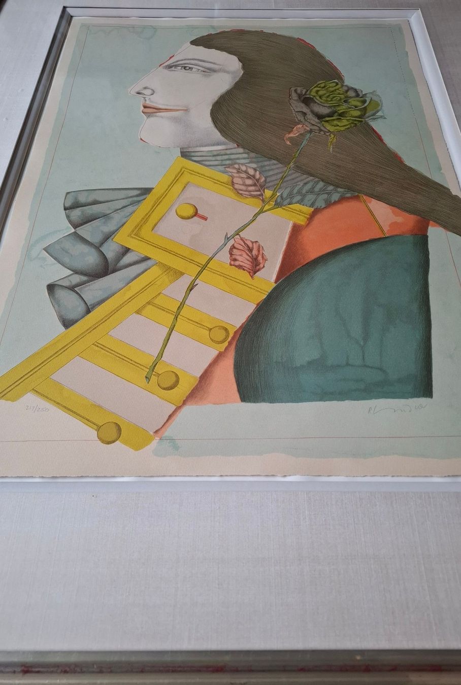 Grafica & Litografie: Richard Linder "Rosenkavalier" Litho 217/250 – Usato da Aarburg venduto da Rosen_Rot 2