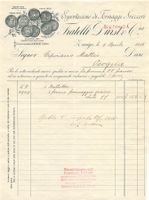 Esportazione formaggi svizzeri F. Dürst Zurigo Lithographien