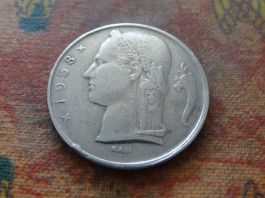 BELGIQUE  5  Francs  1958