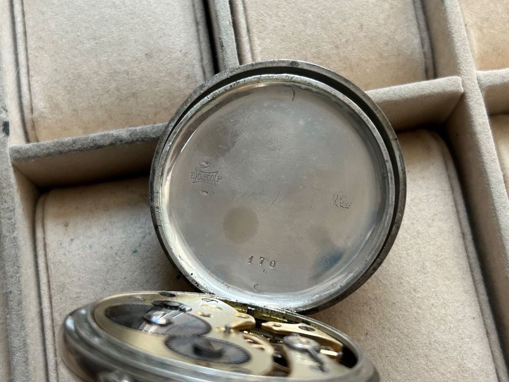 RARE MONTRE DE POCHE SUISSE CHRONOGRAPHE mécanisme mouvement pièces