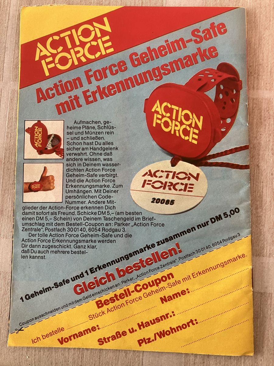 Comics: Prospekt Comic ACTION FORCE 80er Jahre – Gebraucht aus Hedingen von Pasokon74 1