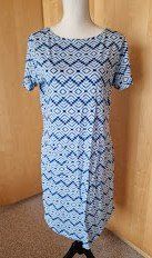 ❣️KURZARM KLEID GR. 40/42, BLAU, BAUMWOLLE/VISCOSE, NEU
