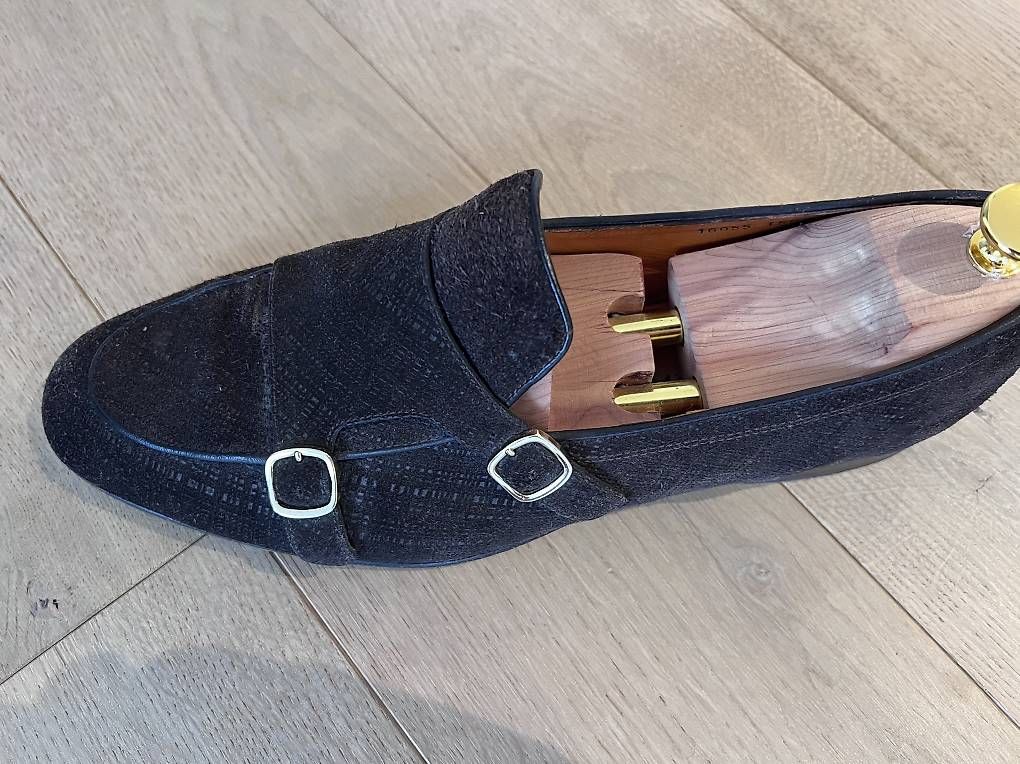 Santoni Scarpe da uomo: Santoni brauner Wildleder Doppelmonk Grösse 10 – Usato da Zürich venduto da mue_nqj5 1