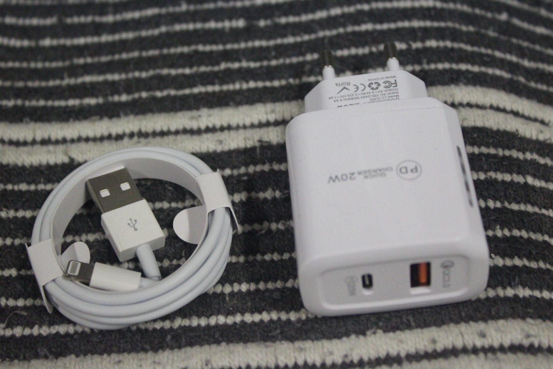 Caricabatterie: 2in1 Duo PD Ladegerät Netzteil USB-C 20W iphone +kabel – Nuovo (secondo la descrizione) da Kirchdorf AG venduto da Aarereussshop