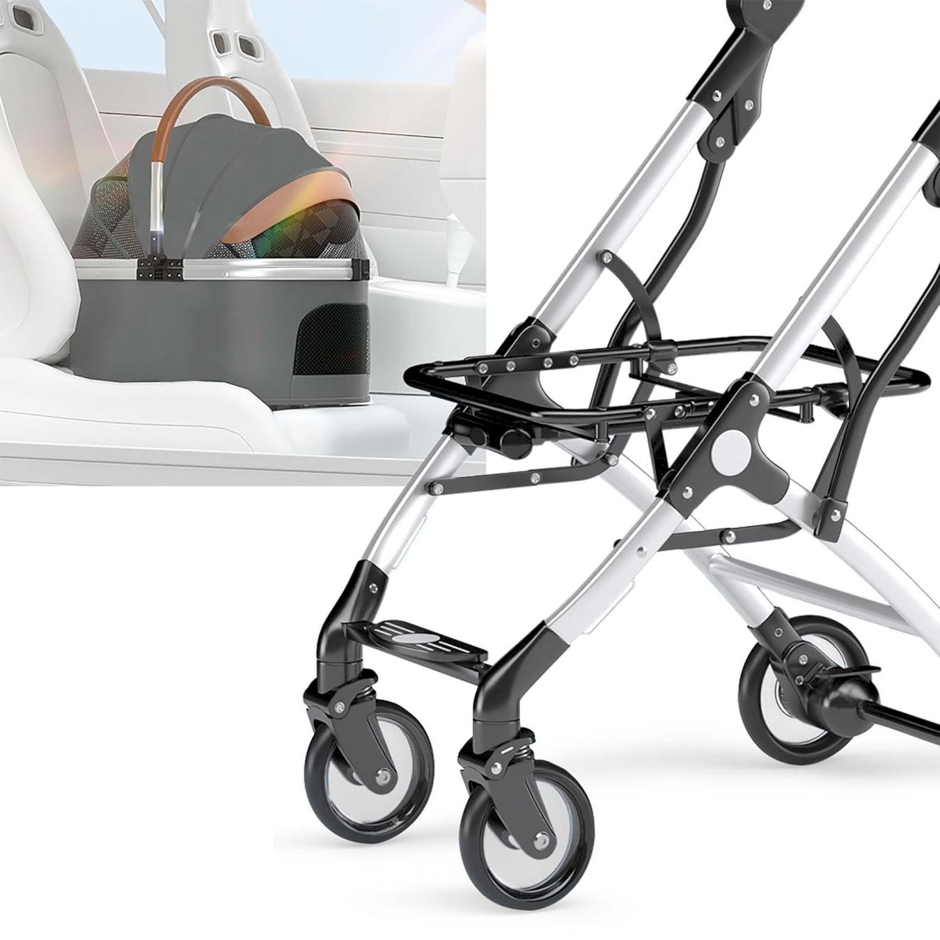 Käfige, Transport & Sicherheit: Fudajo 2in1 Hundewagen Grau – Neu und originalverpackt aus Bottighofen von zaap 6