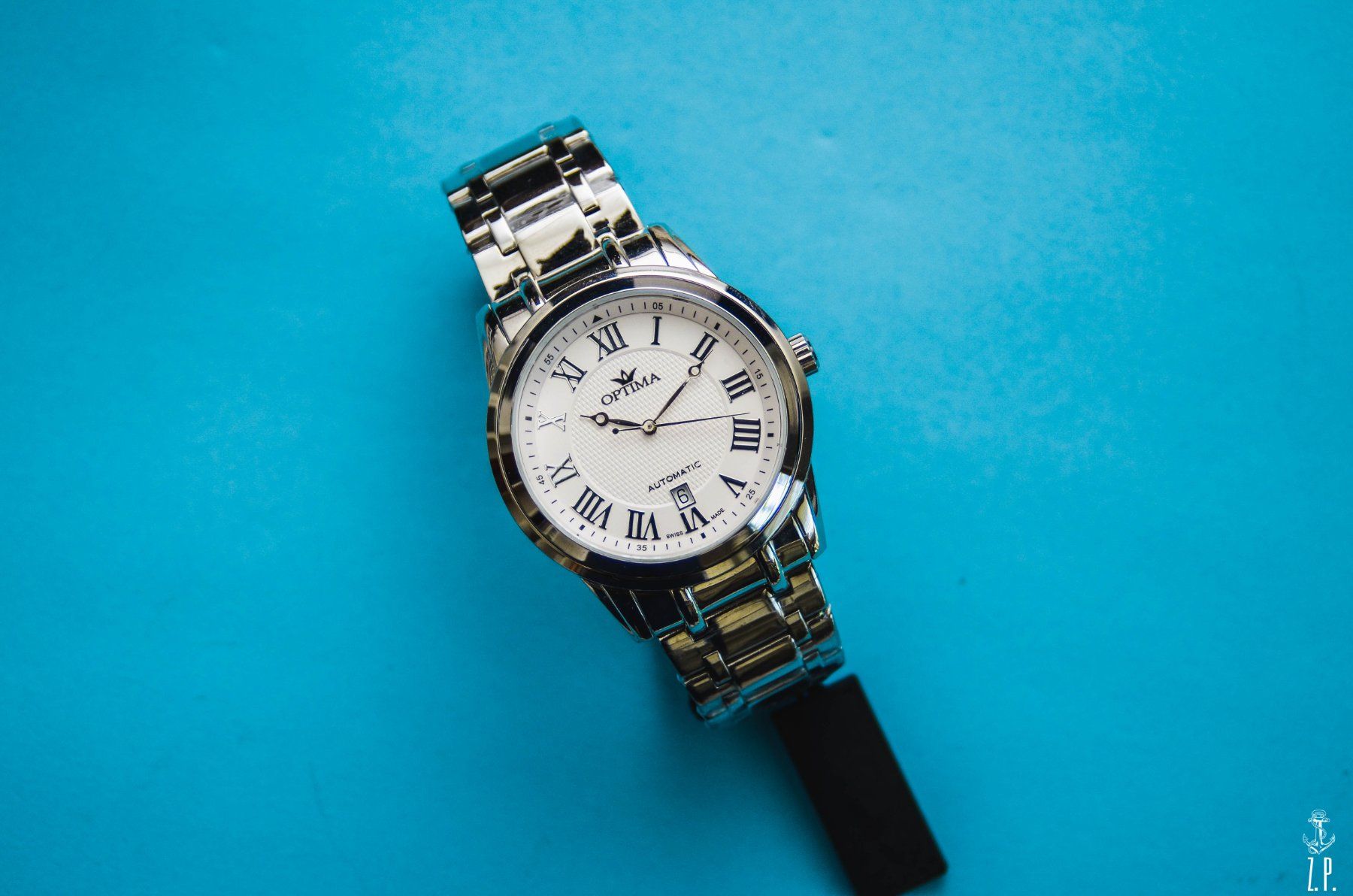 Uhren: Optima Automatic Roman White Dial Ungetragen Swiss made – Gebraucht aus Boswil von ZPwatches 3