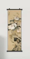 Rollbild mit Holz japanischer Stil