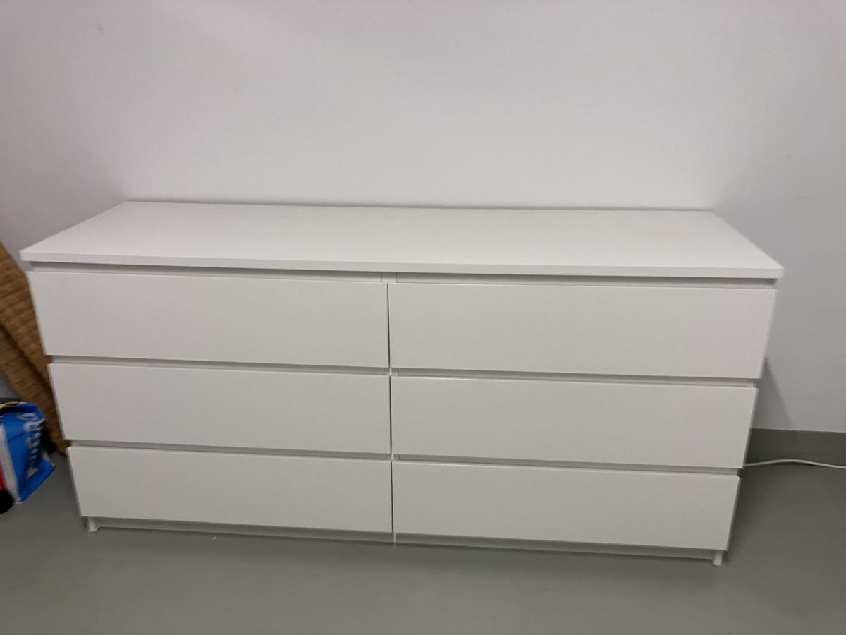 Cassettiere: IKEA Kleider Kommode 6 Schubladen Weiss – Usato da Dättwil AG venduto da Datura