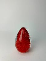 Presse-papier Egg Murano rouge vintage