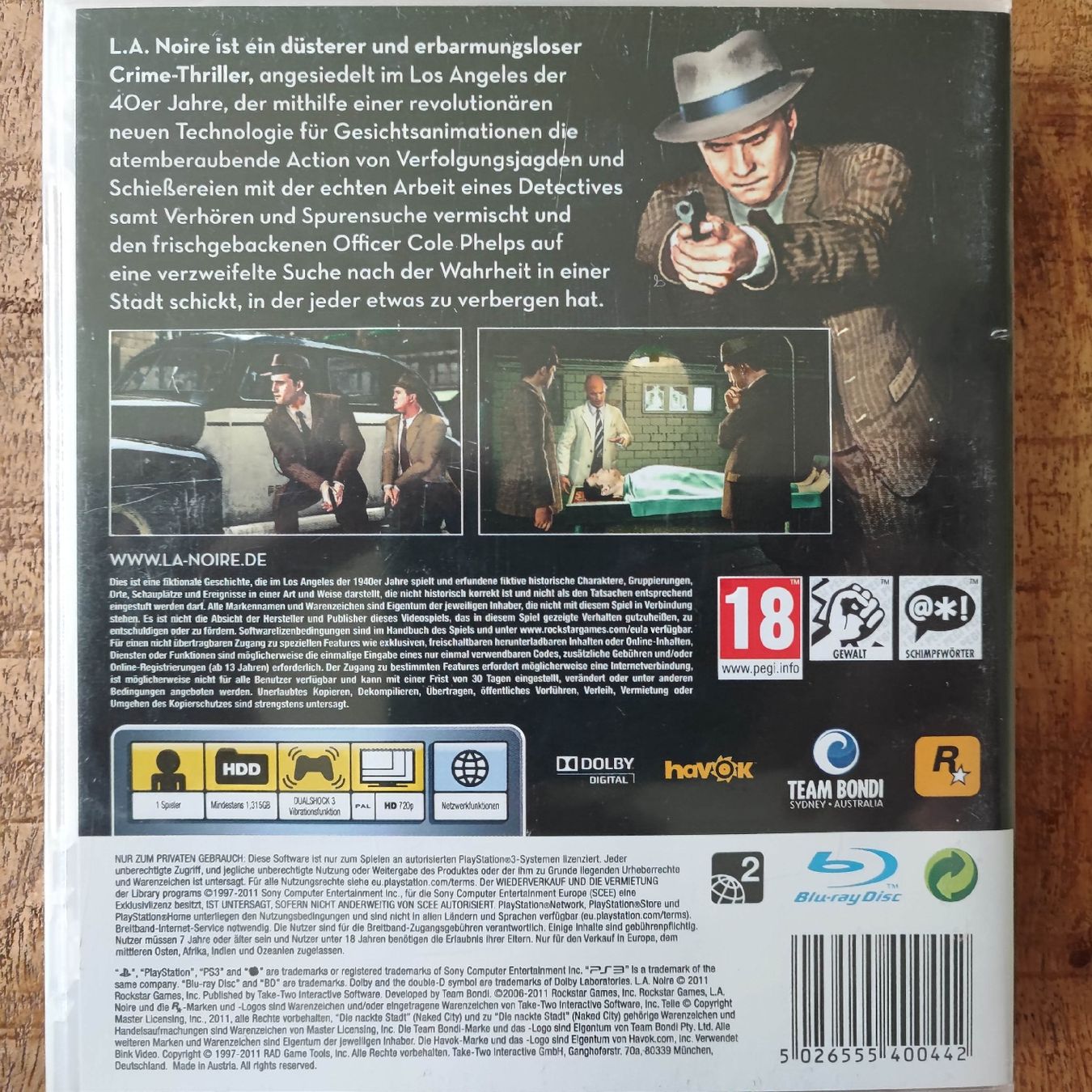 Sony Spiele: L.A. Noire PS3 -  Krimi Klassiker – Gebraucht aus Dübendorf von kb86_MOVIE 1